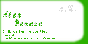 alex mercse business card